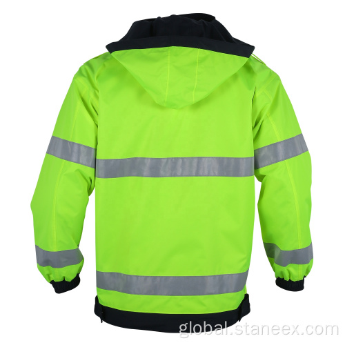 High Visibility Jacket Ansi Class 3 Black Bottom High Visibility Jacket Factory